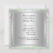 Dance Disco Geburtstagsparty Einladung (Rückseite)