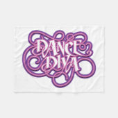 Dance Diva Fleecedecke (Vorderseite (Horizontal))