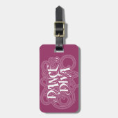 Dance Diva Gepäckanhänger (Vorderseite vertikal)
