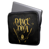 Dance Diva (Gold) Laptopschutzhülle (Vorderseite Links)