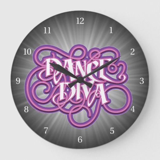 Dance Diva Große Wanduhr (Vorderseite)
