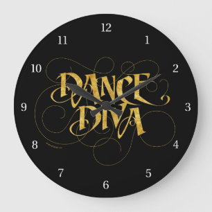 Dance Diva Große Wanduhr