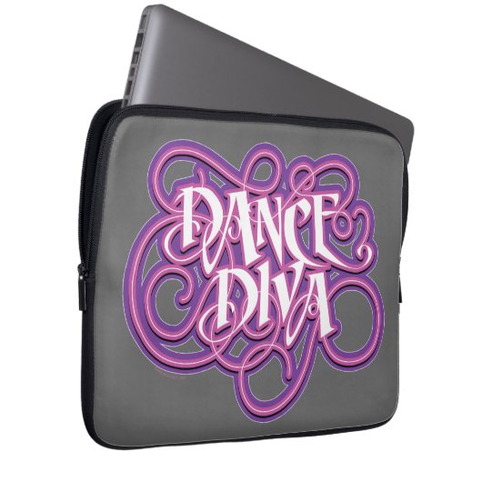 Dance Diva Laptop Sleeve (Vorne Rechts)