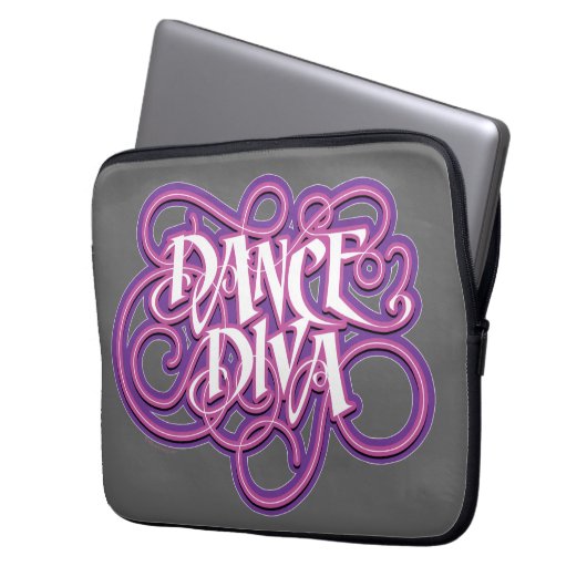 Dance Diva Laptop Sleeve (Vorderseite Links)