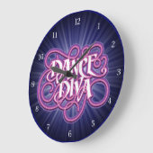 Dance Diva Large Clock Große Wanduhr (Winkel)
