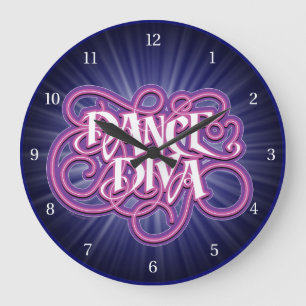 Dance Diva Large Clock Große Wanduhr