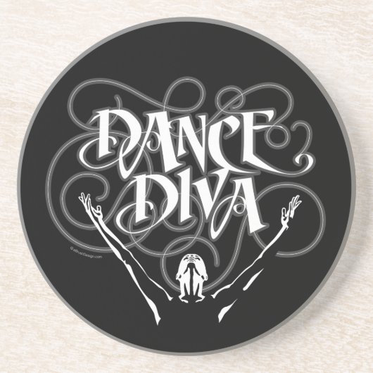 Dance Diva Sandstein Untersetzer (Vorne)