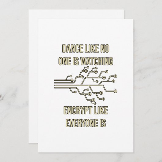 Dance Encrypt Programmierung Feiertagskarte (Vorne/Hinten)