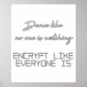 Dance Encrypt Programmierung Poster (Vorne)