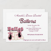 Dance-Erwägung Einladung (Vorne/Hinten)