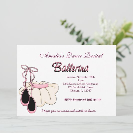 Dance-Erwägung Einladung (Stehend Vorderseite)