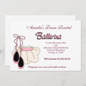 Dance-Erwägung Einladung (Vorne/Hinten)