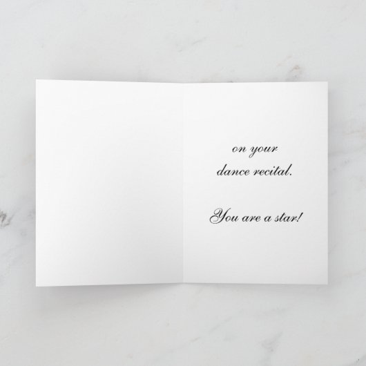 Dance Erwägung Herzlichen Glückwunsch! Karte (Innenseite)