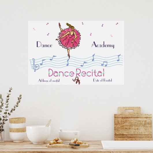 Dance Erwägung Pink Ballerina Poster (Küche)