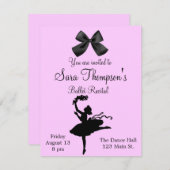 Dance Erwägungsgrund Einladung (Vorne/Hinten)