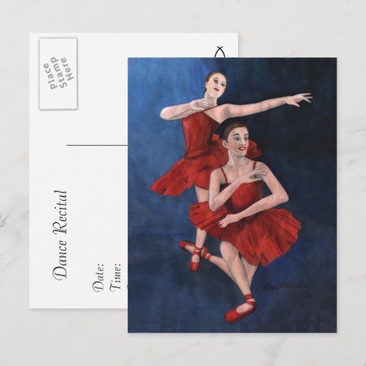 Dance Erwägungsgrund Einladung (Vorne/Hinten)