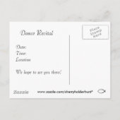 Dance Erwägungsgrund Einladung (Rückseite)