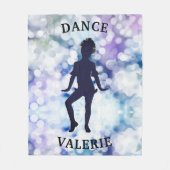 Dance Fleece Blanket mit ihrem Namen (Vorderseite)