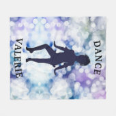 Dance Fleece Blanket mit ihrem Namen (Vorderseite (Horizontal))