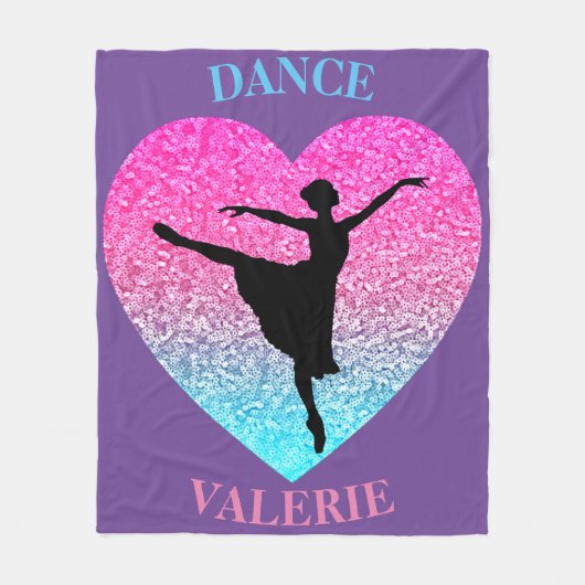 Dance Fleece Blanket mit Personalisiertem Namen (Vorderseite)