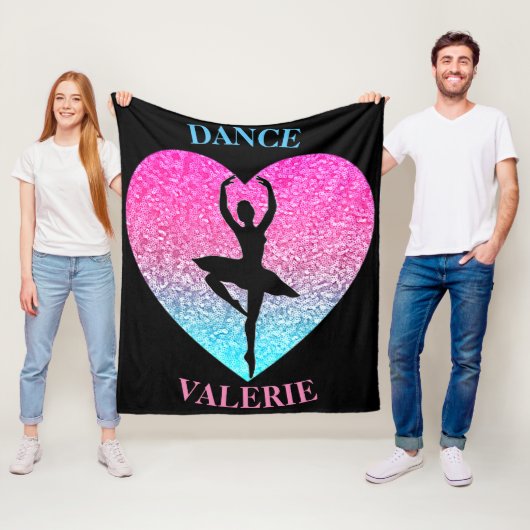 Dance Fleece Blanket mit Personalisiertem Namen (Beispiel)