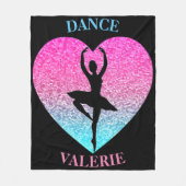 Dance Fleece Blanket mit Personalisiertem Namen (Vorderseite)