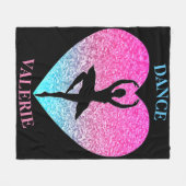 Dance Fleece Blanket mit Personalisiertem Namen (Vorderseite (Horizontal))