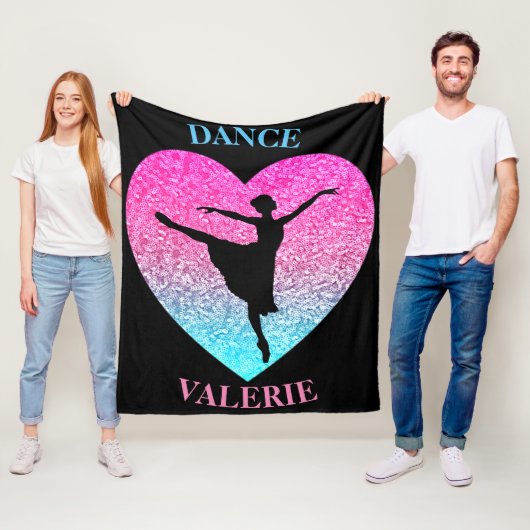 Dance Fleece Blanket mit Personalisiertem Namen (Beispiel)