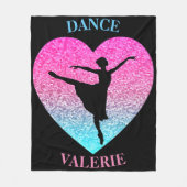 Dance Fleece Blanket mit Personalisiertem Namen (Vorderseite)