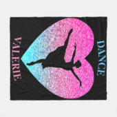 Dance Fleece Blanket mit Personalisiertem Namen (Vorderseite (Horizontal))
