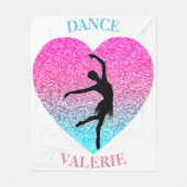 Dance Fleece Blanket mit Personalisiertem Namen (Vorderseite)