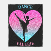 Dance Fleece Blanket mit Personalisiertem Namen (Vorderseite)