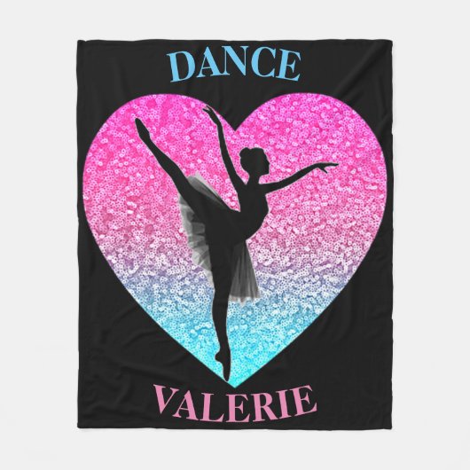 Dance Fleece Blanket mit Personalisiertem Namen (Vorderseite)