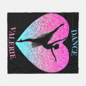Dance Fleece Blanket mit Personalisiertem Namen (Vorderseite (Horizontal))
