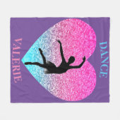 Dance Fleece Blanket mit Personalisiertem Namen (Vorderseite (Horizontal))