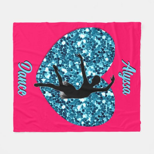 Dance Fleece Blanket mit Personalisiertem Namen (Vorderseite (Horizontal))