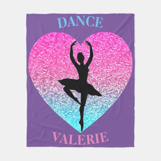 Dance Fleece Blanket mit Personalisiertem Namen (Vorderseite)