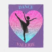 Dance Fleece Blanket mit Personalisiertem Namen (Vorderseite)