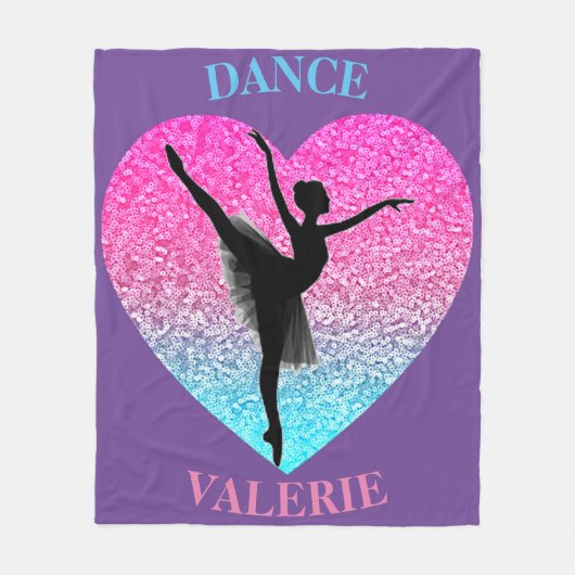 Dance Fleece Blanket mit Personalisiertem Namen (Vorderseite)