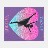 Dance Fleece Blanket mit Personalisiertem Namen (Vorderseite (Horizontal))