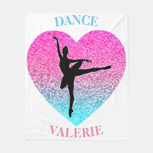 Dance Fleece Blanket mit Personalisiertem Namen (Vorderseite)