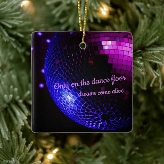 Dance Floor Disco Ball Keramikornament (Baum)