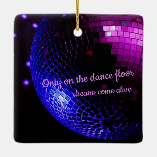 Dance Floor Disco Ball Keramikornament (Rückseite)