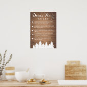 Dance Floor Regeln Hochzeit | Pinienbaumspass-Schi Poster (Küche)