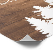 Dance Floor Regeln Hochzeit | Pinienbaumspass-Schi Poster (Ecke)