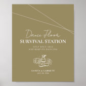 Dance Floor Survival Station Sign Poster (Vorne)