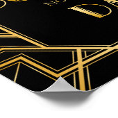 Dance Floor Wedding Sign | Gatsby Art Deco Poster (Ecke)