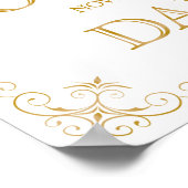 Dance Floor Wedding Sign | Moderne Kalligrafie Poster (Ecke)