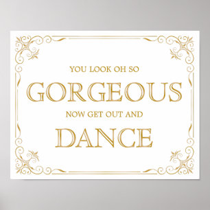 Dance Floor Wedding Sign   Moderne Kalligrafie Poster