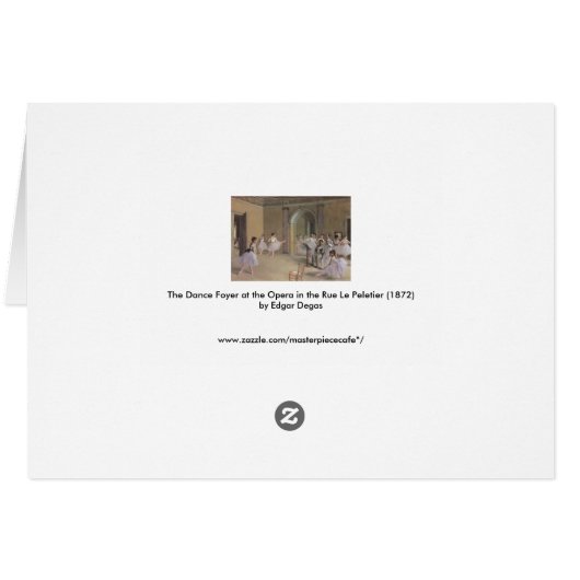 Dance Foyer an der Oper von Edgar Degas (Rückseite Horizontal)